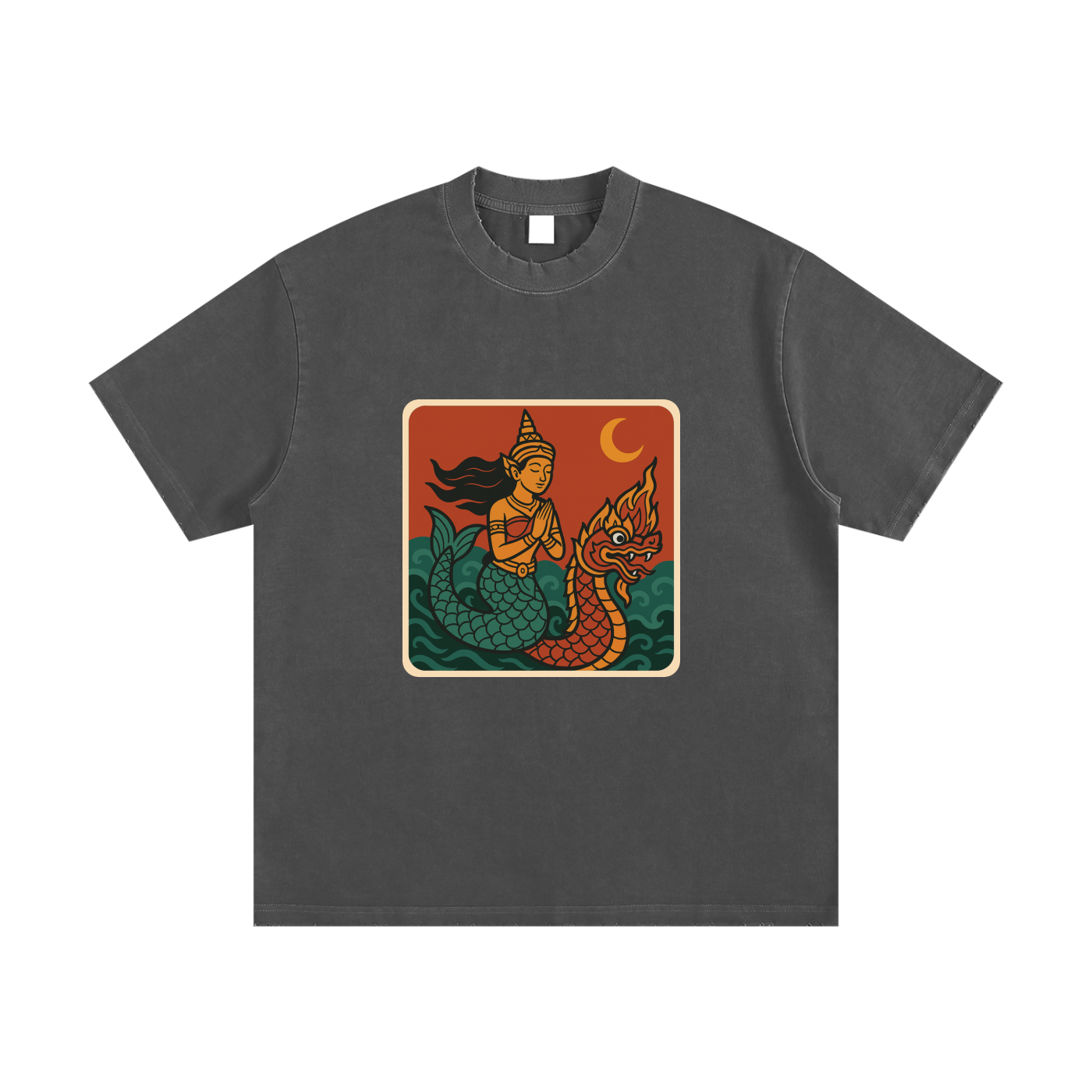 Heavyweight Vintage Washed Frayed T-Shirt