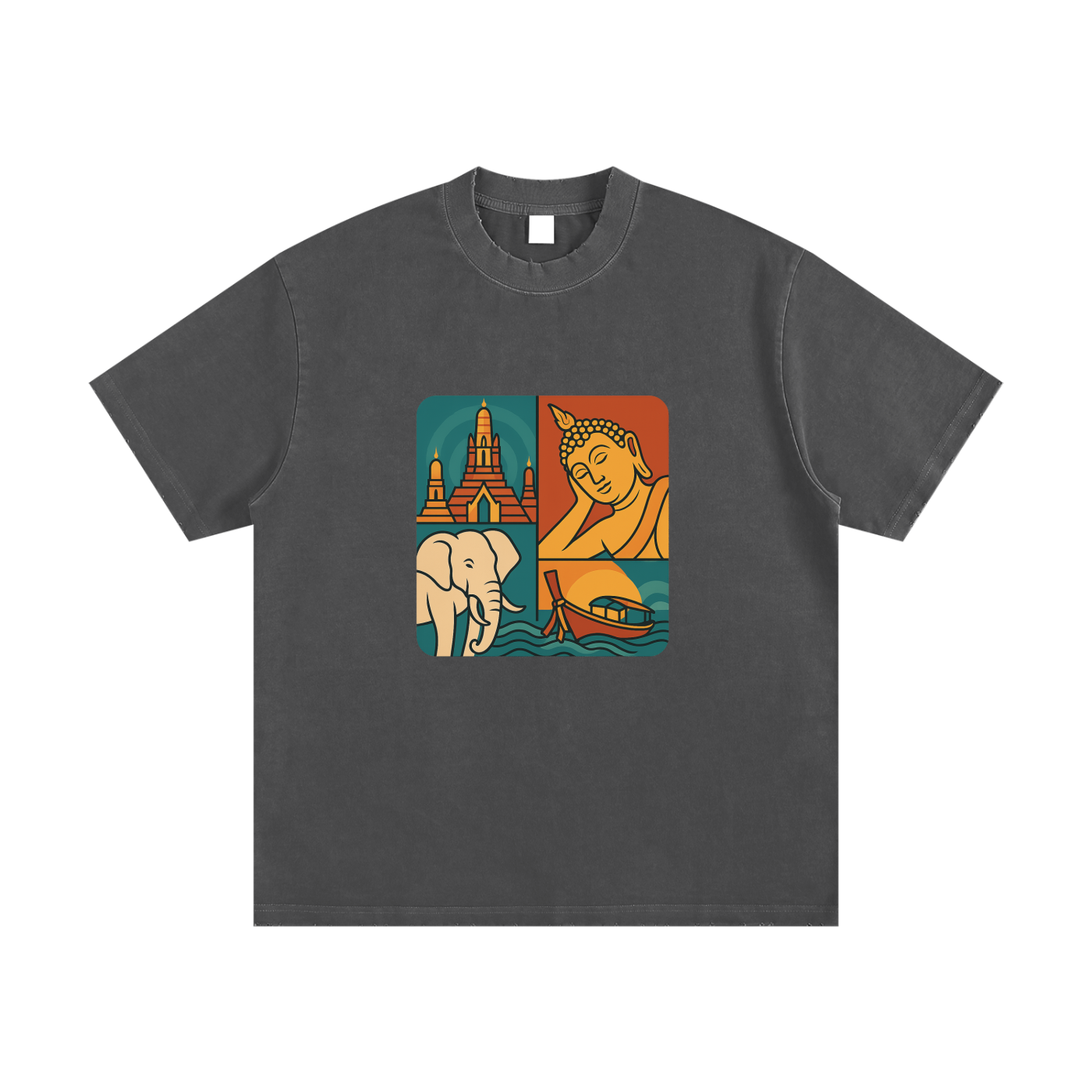 Heavyweight Vintage Washed Frayed T-Shirt