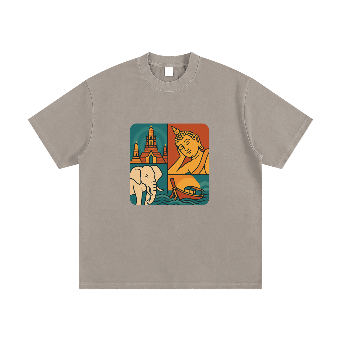 Heavyweight Vintage Washed Frayed T-Shirt