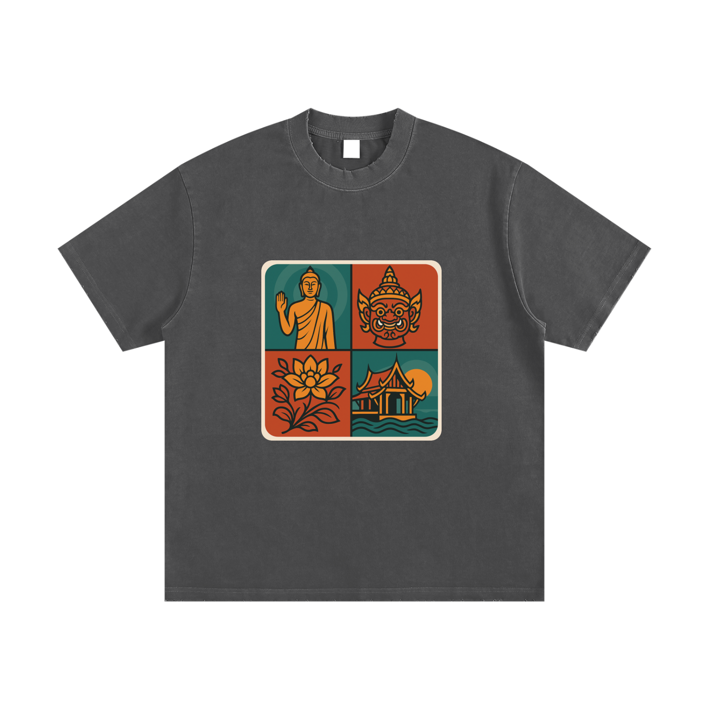 Heavyweight Vintage Washed Frayed T-Shirt