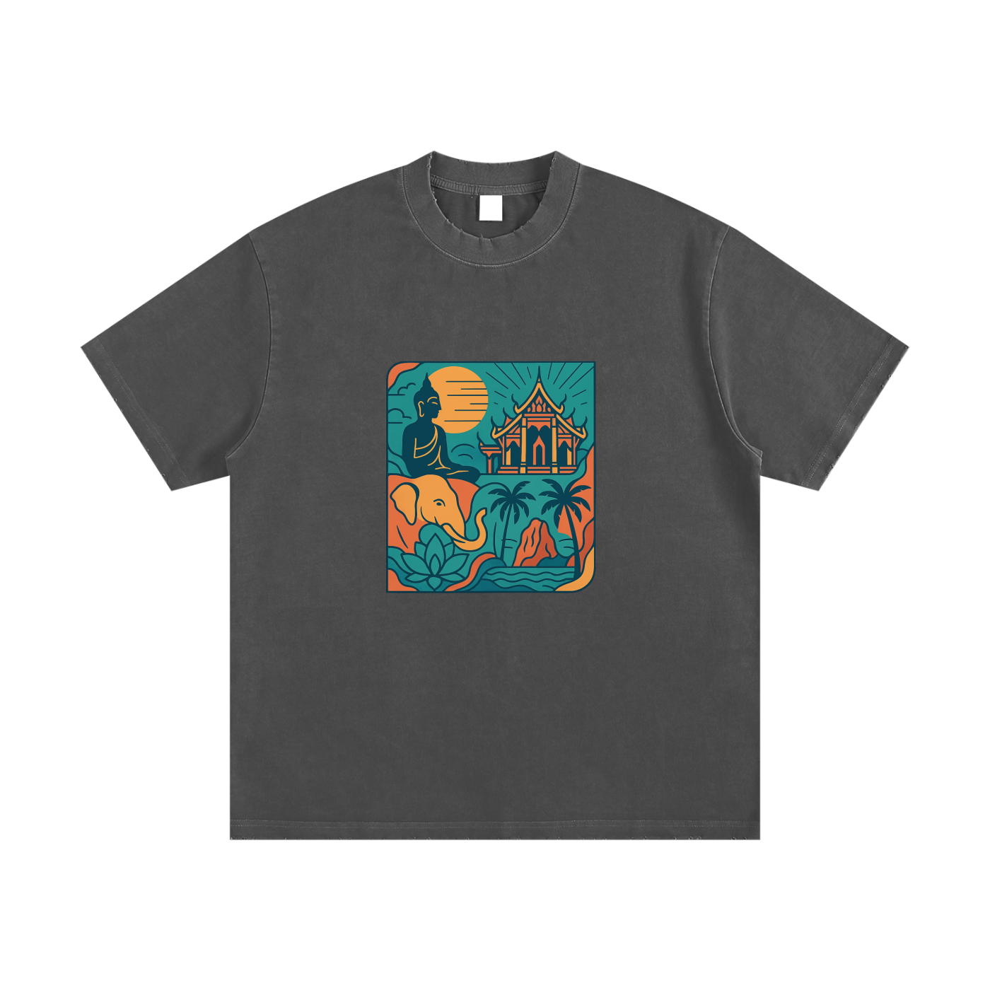 Heavyweight Vintage Washed Frayed T-Shirt