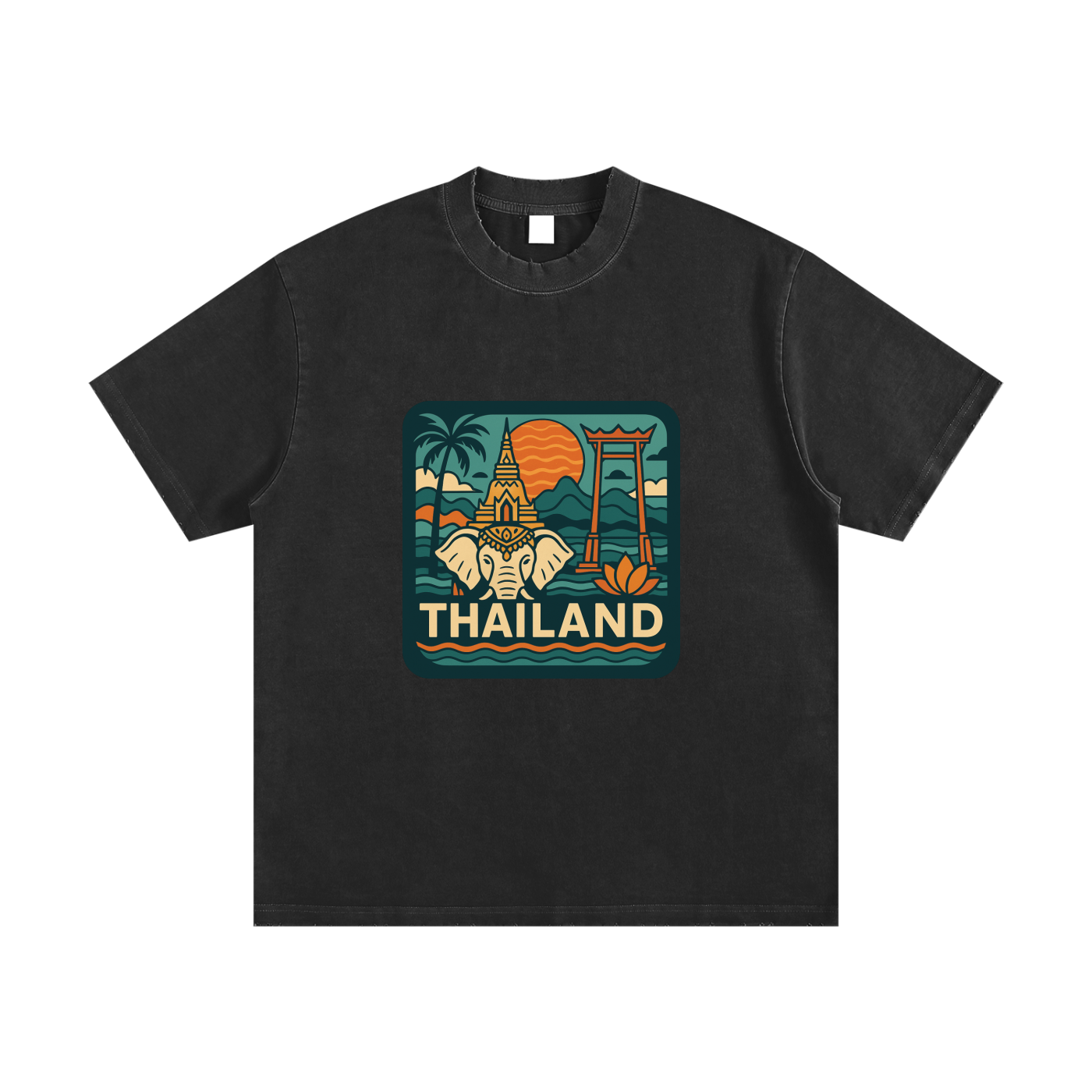 Heavyweight Vintage Washed Frayed T-Shirt