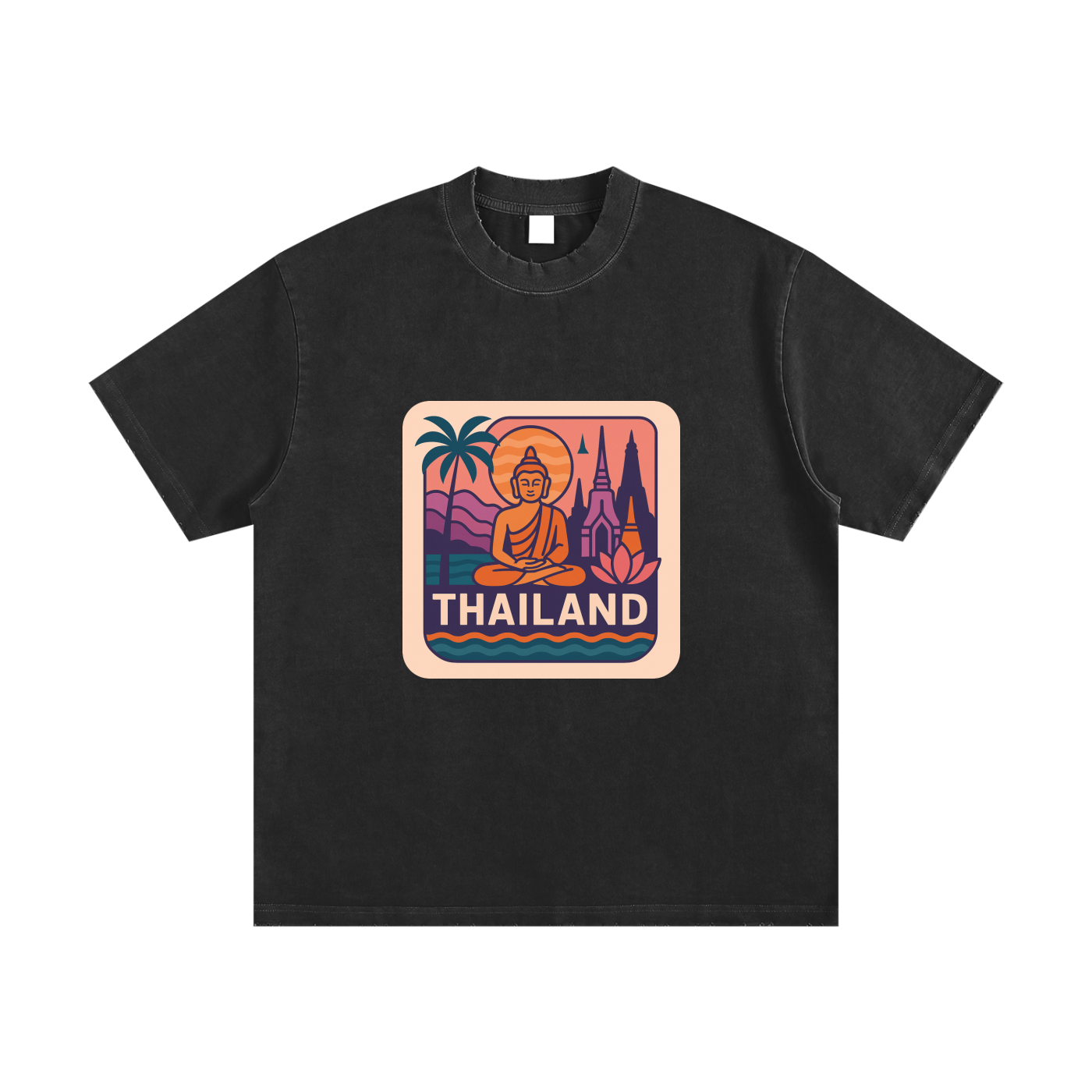 Heavyweight Vintage Washed Frayed T-Shirt