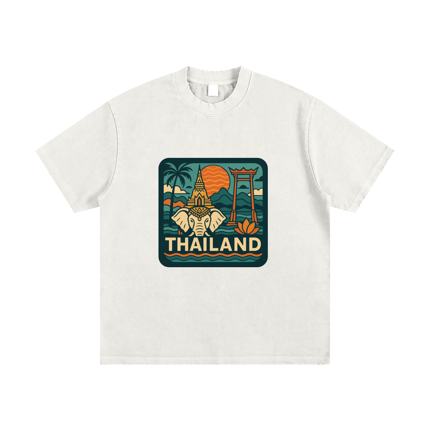 Heavyweight Vintage Washed Frayed T-Shirt