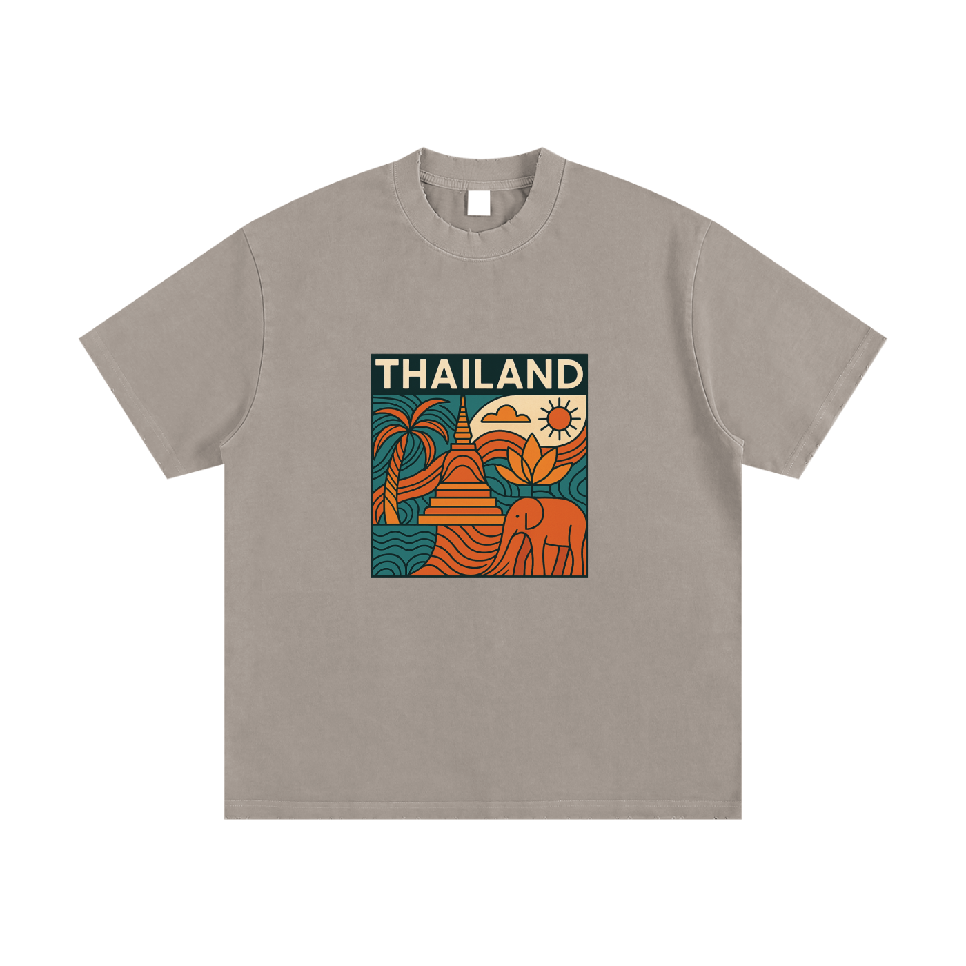 Heavyweight Vintage Washed Frayed T-Shirt