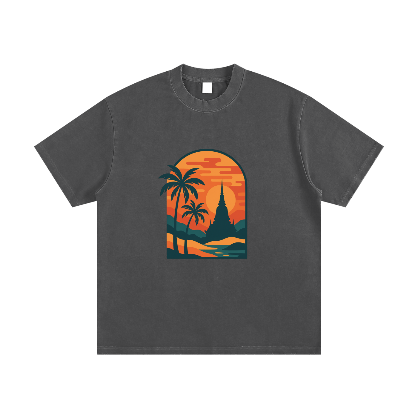 Heavyweight Vintage Washed Frayed T-Shirt