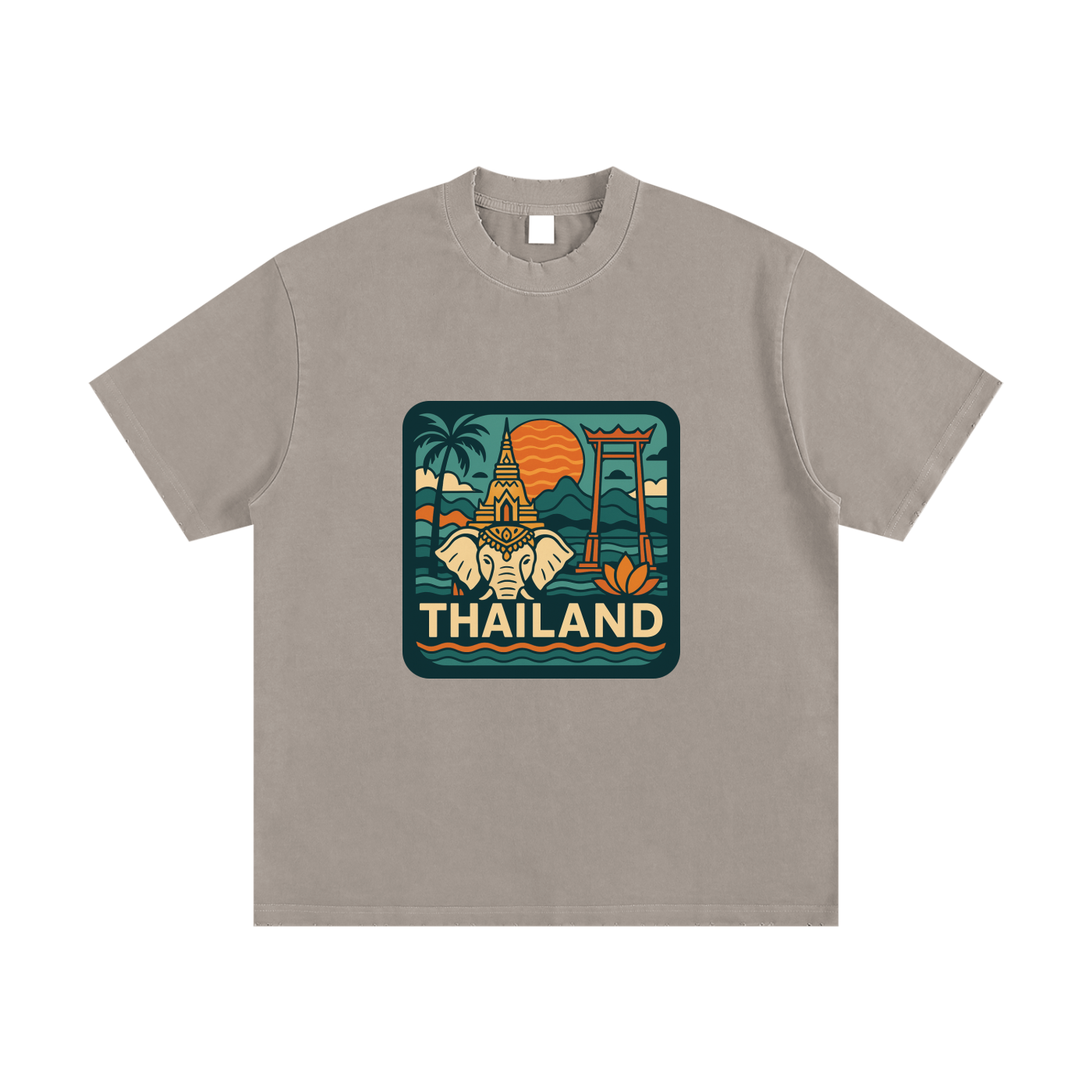 Heavyweight Vintage Washed Frayed T-Shirt