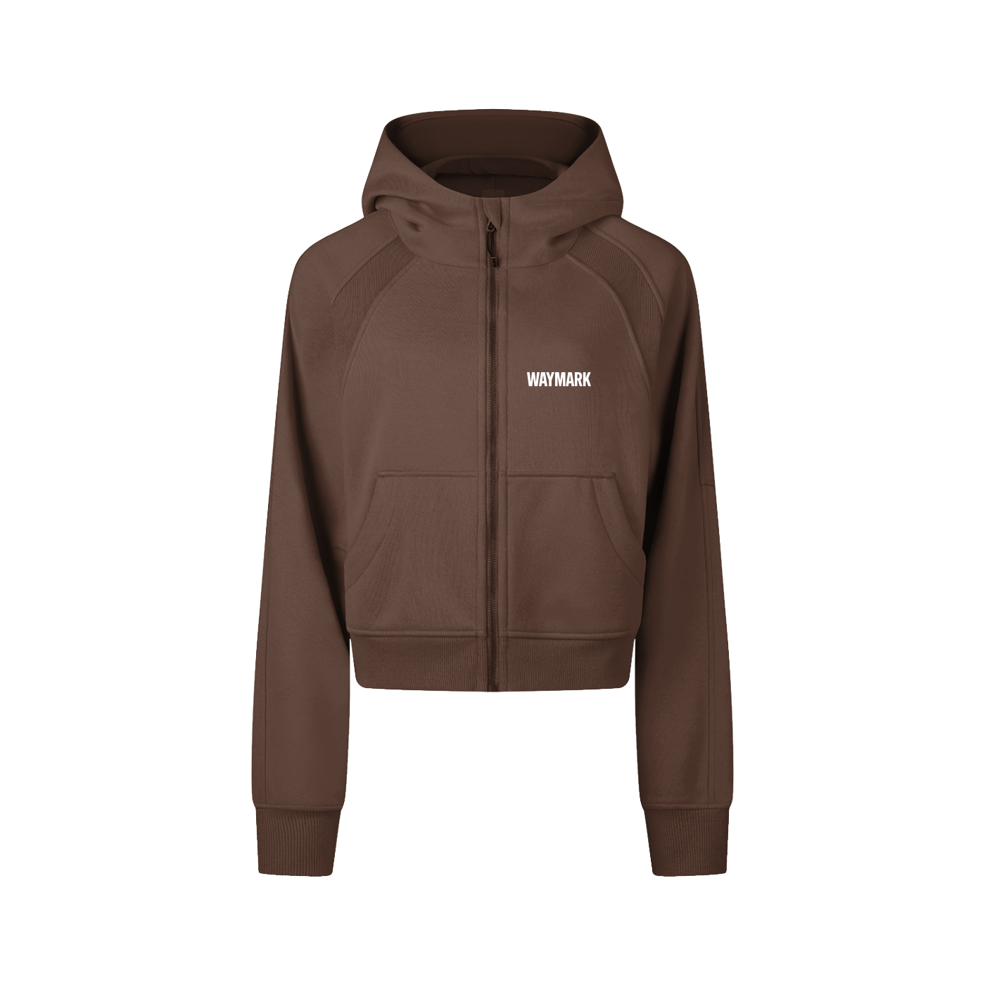 Cropped Zip-Through Hoodie