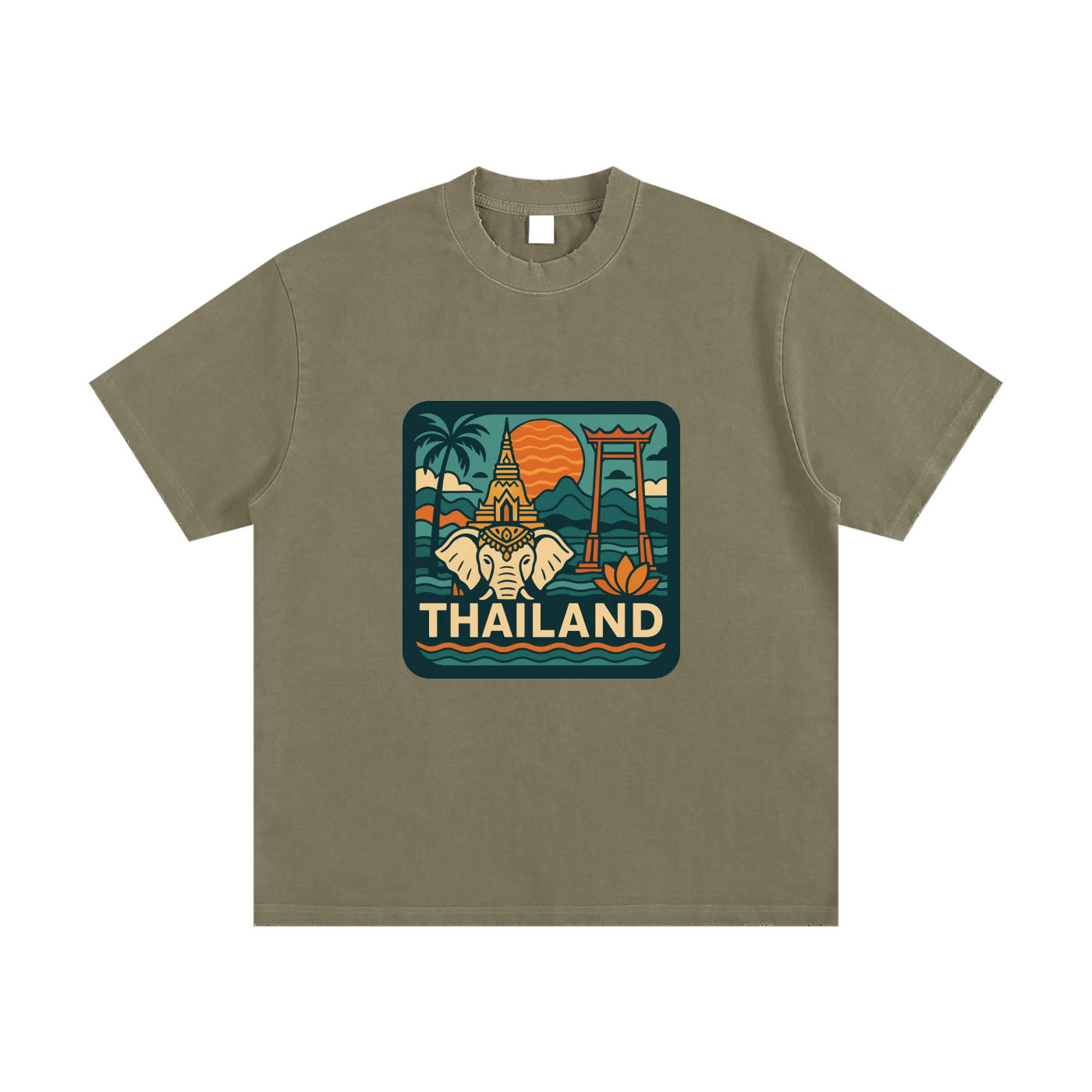 Heavyweight Vintage Washed Frayed T-Shirt