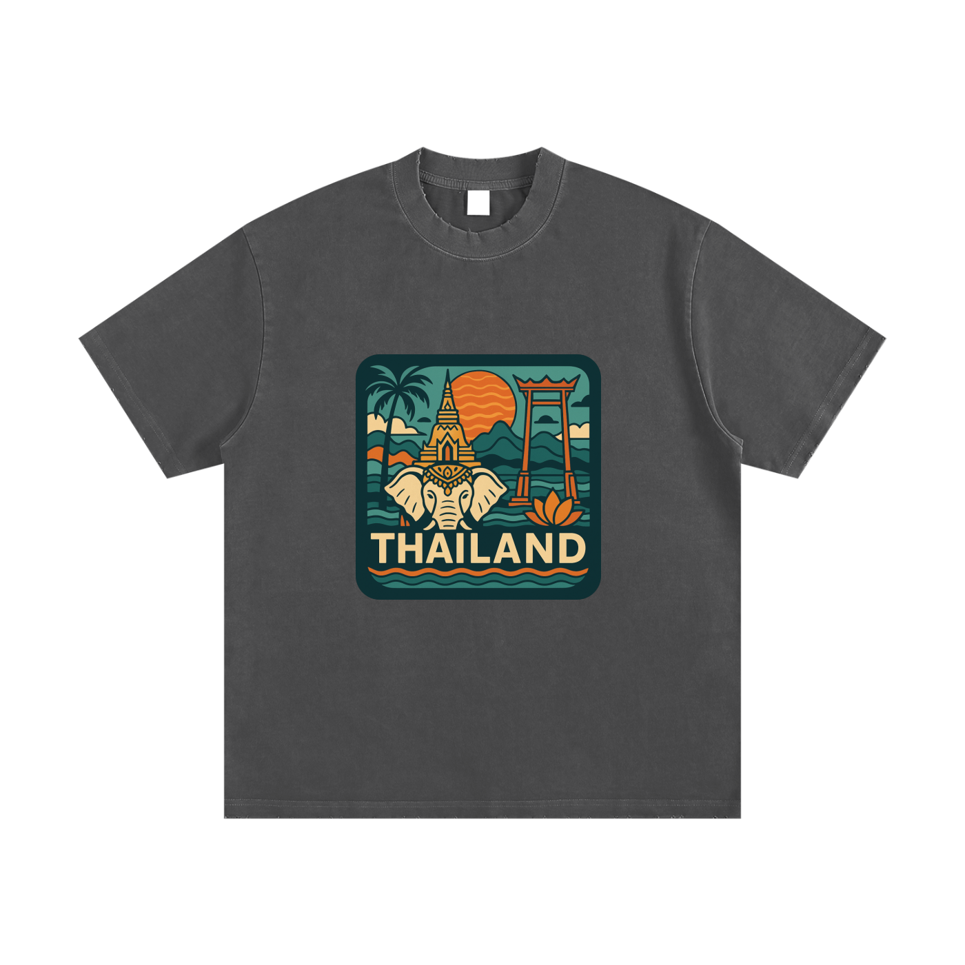 Heavyweight Vintage Washed Frayed T-Shirt