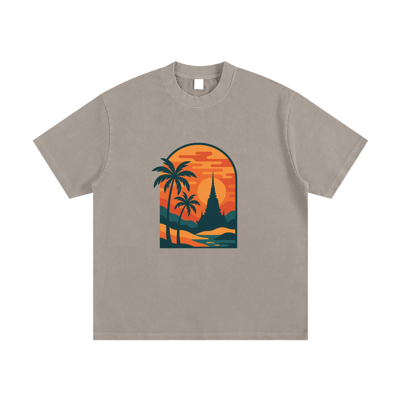 Heavyweight Vintage Washed Frayed T-Shirt