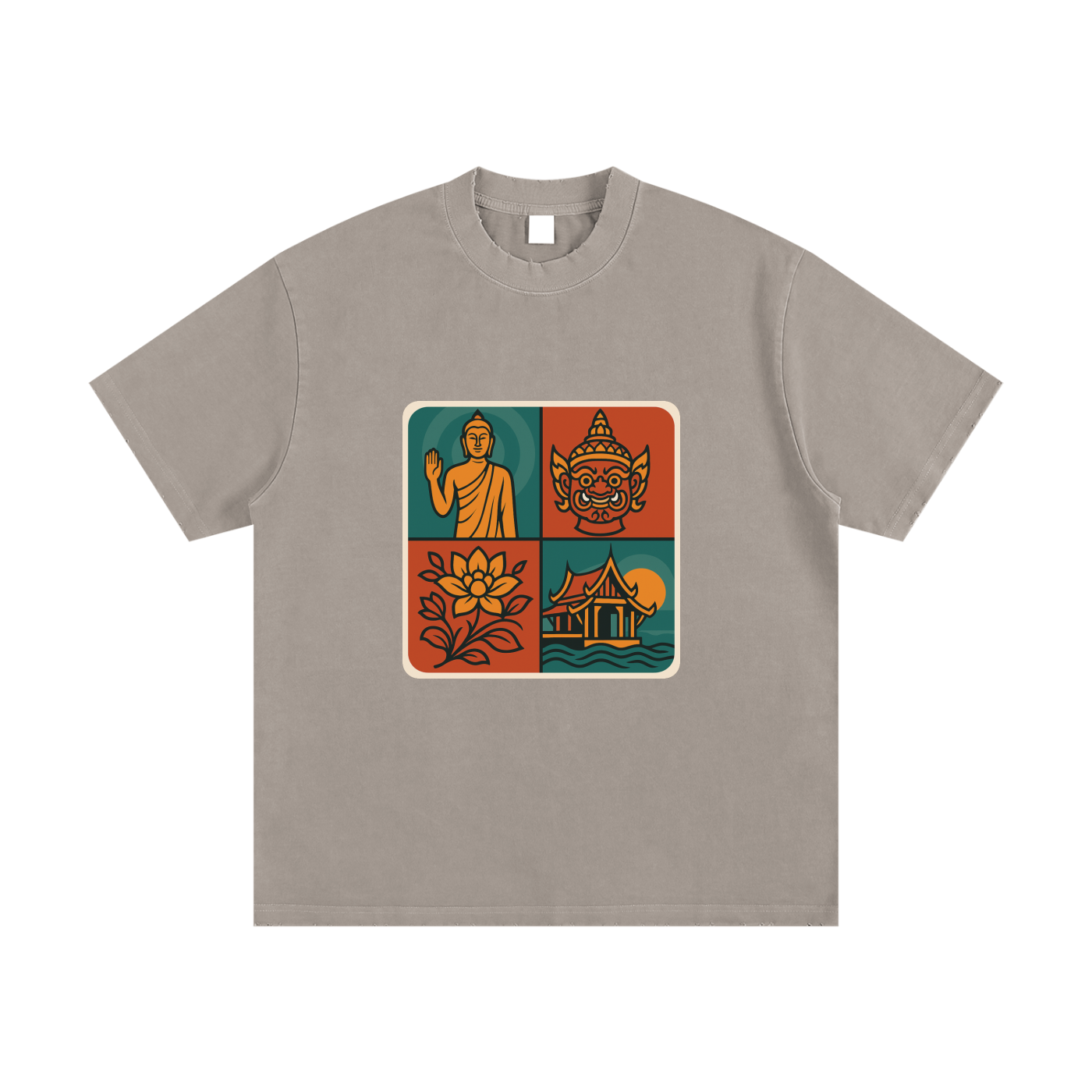 Heavyweight Vintage Washed Frayed T-Shirt