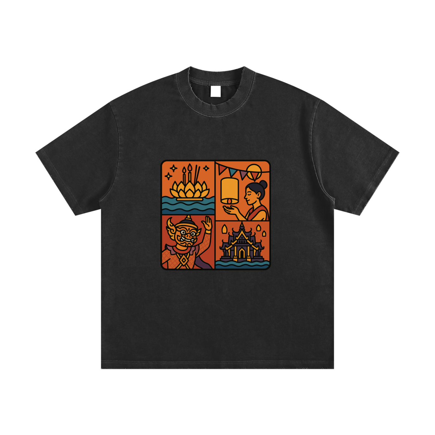 Heavyweight Vintage Washed Frayed T-Shirt