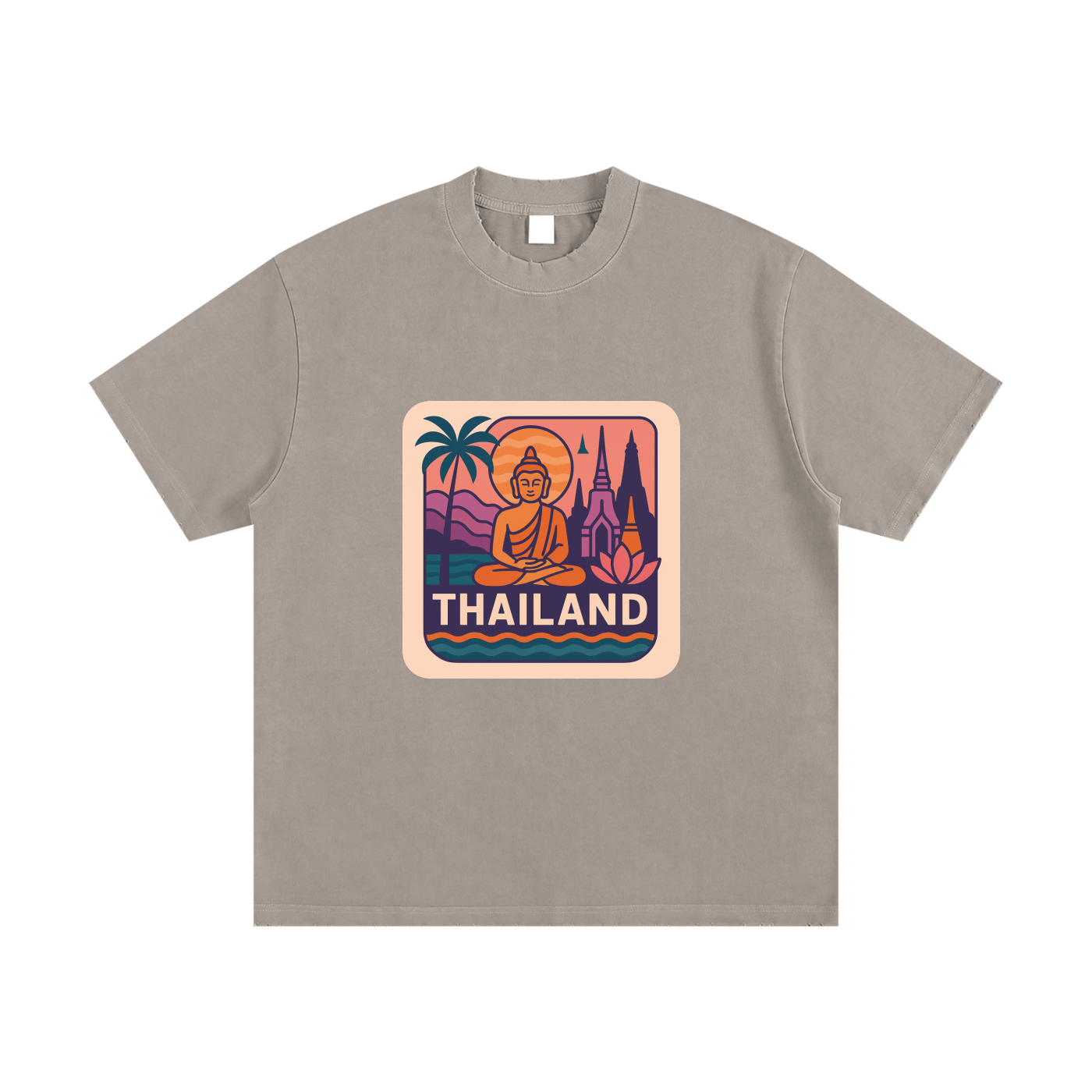 Heavyweight Vintage Washed Frayed T-Shirt