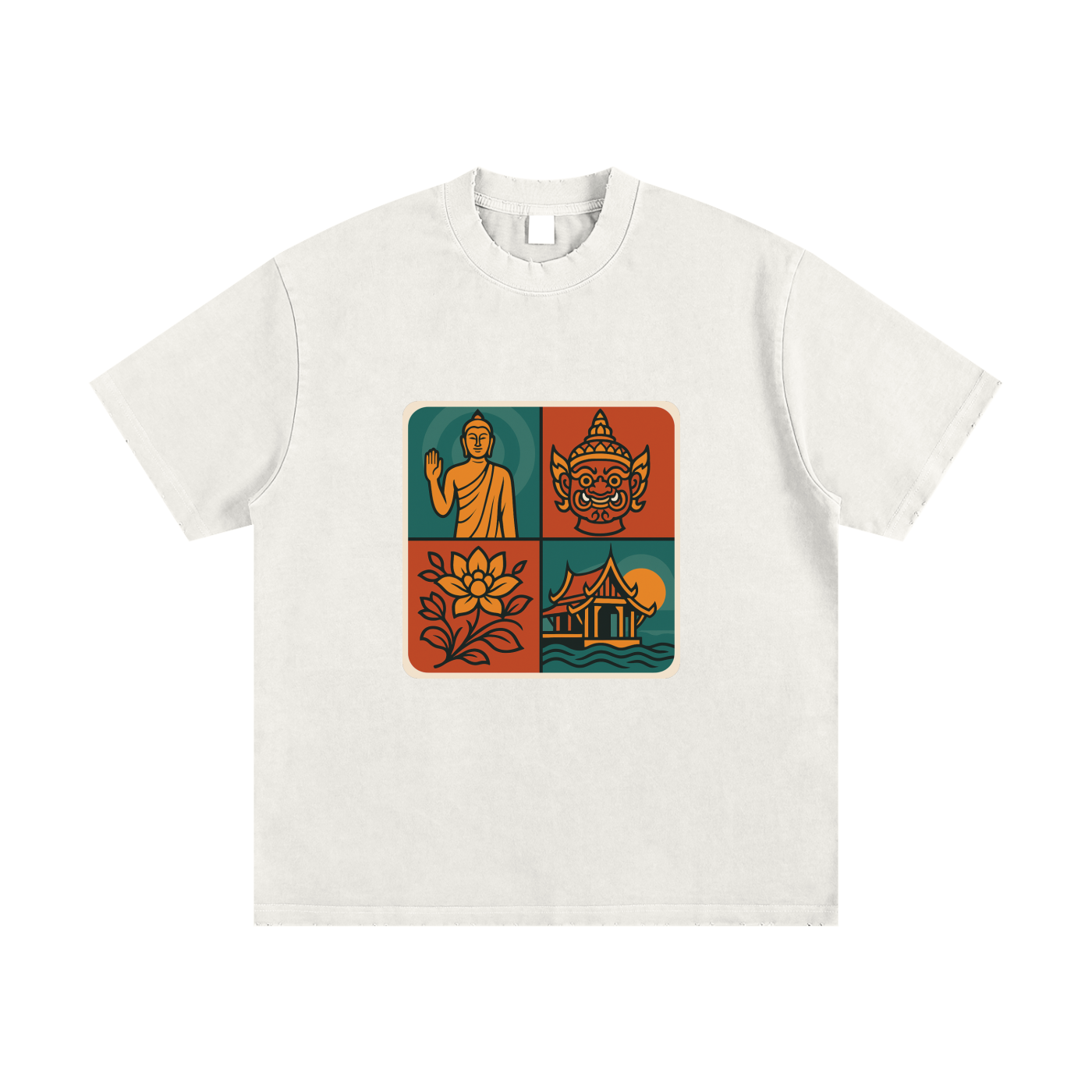 Heavyweight Vintage Washed Frayed T-Shirt