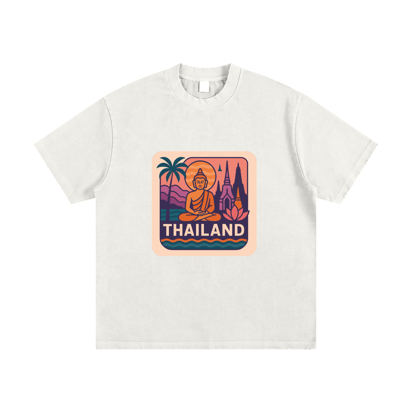 Heavyweight Vintage Washed Frayed T-Shirt