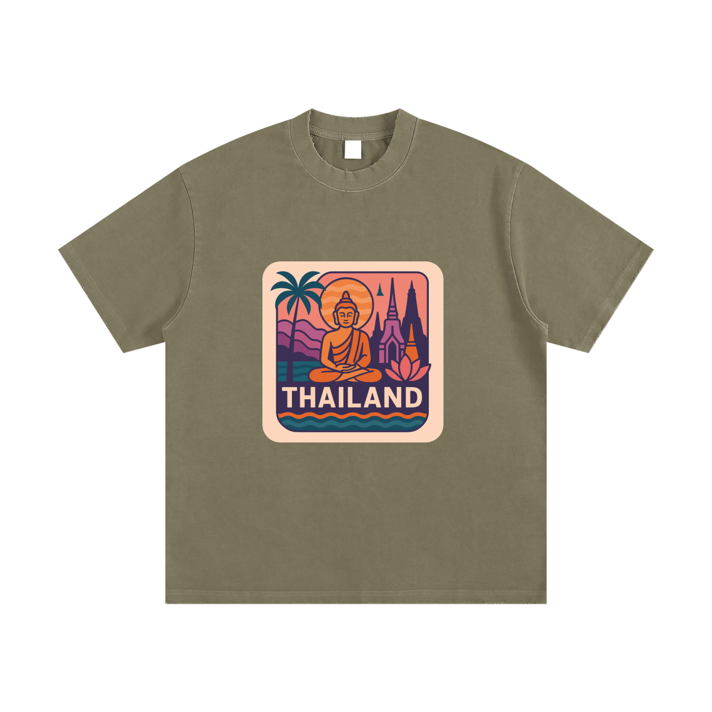 Heavyweight Vintage Washed Frayed T-Shirt