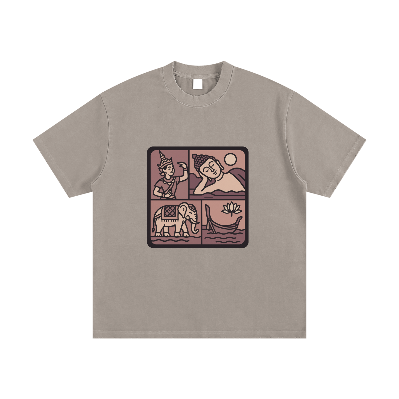 Heavyweight Vintage Washed Frayed T-Shirt