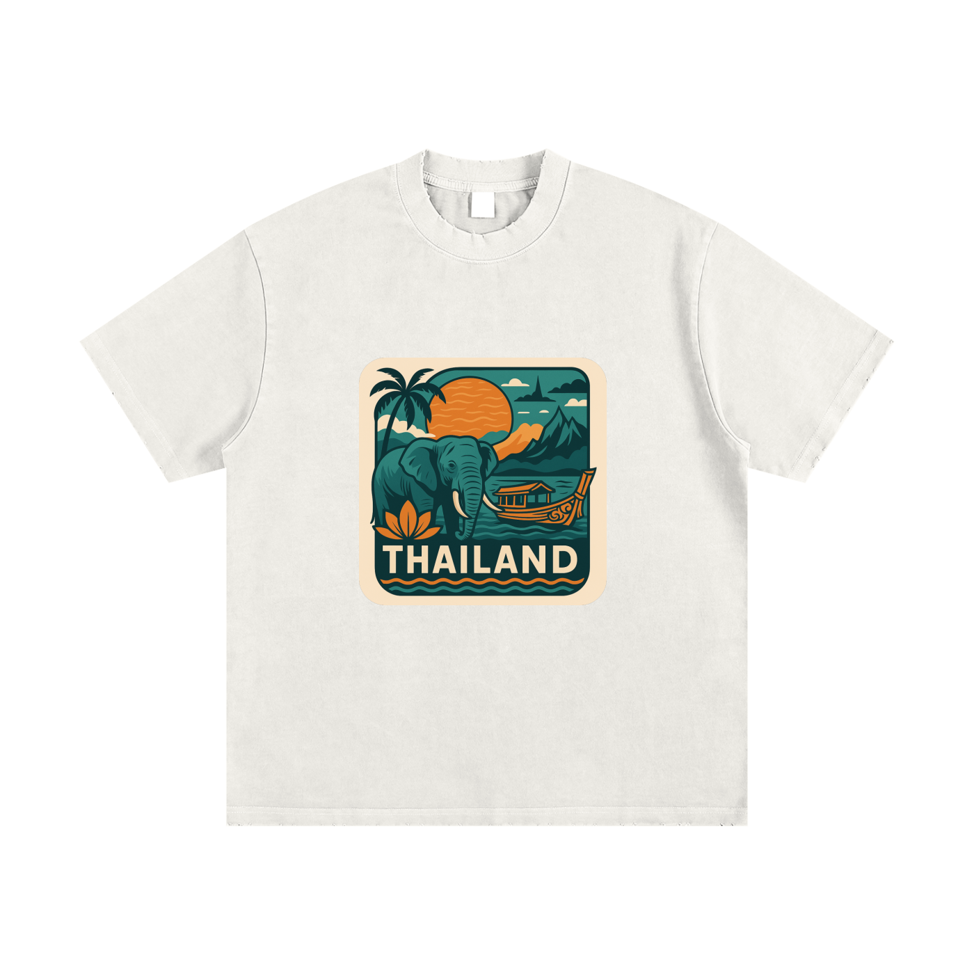Heavyweight Vintage Washed Frayed T-Shirt