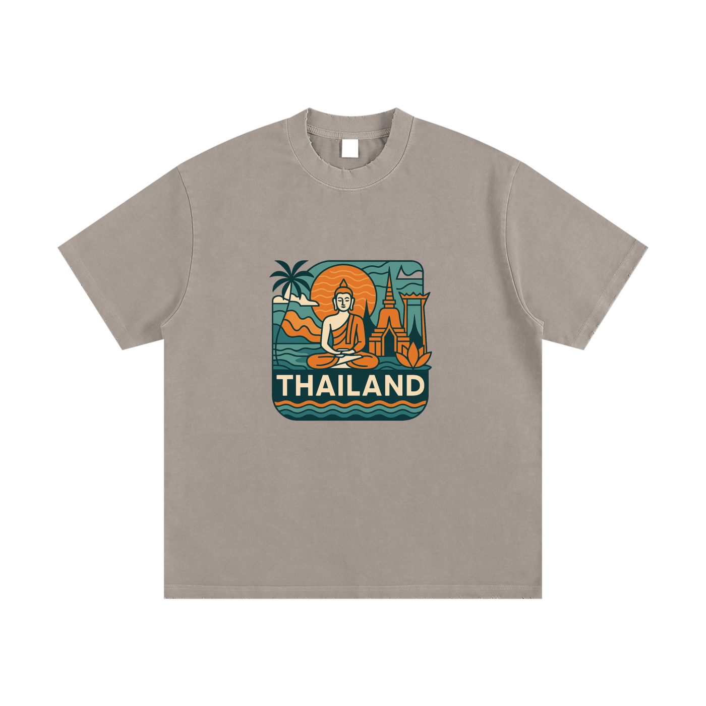 Heavyweight Vintage Washed Frayed T-Shirt