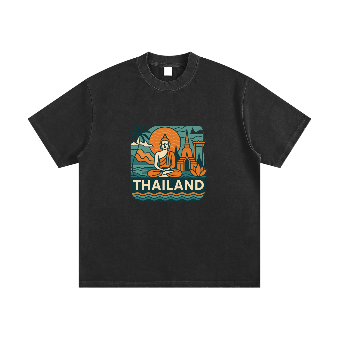 Heavyweight Vintage Washed Frayed T-Shirt