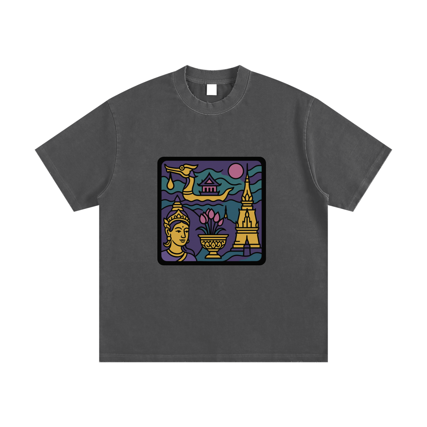 Heavyweight Vintage Washed Frayed T-Shirt