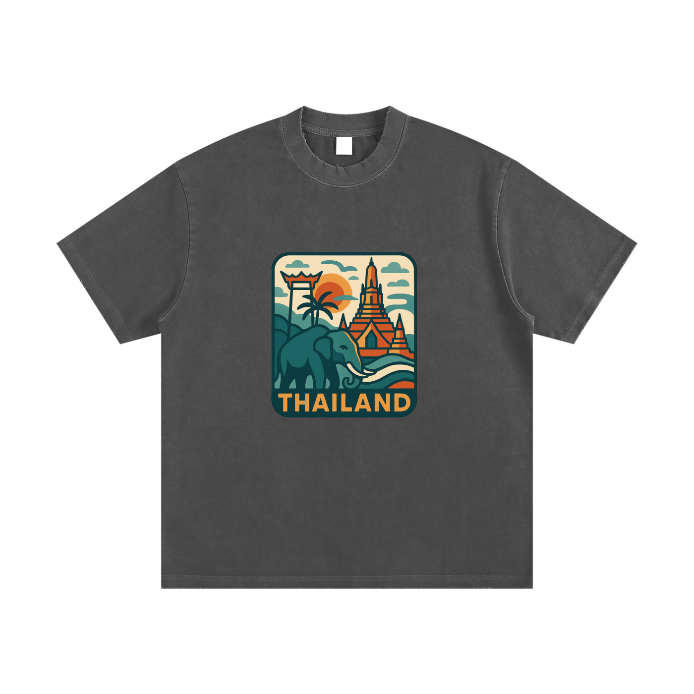 Heavyweight Vintage Washed Frayed T-Shirt