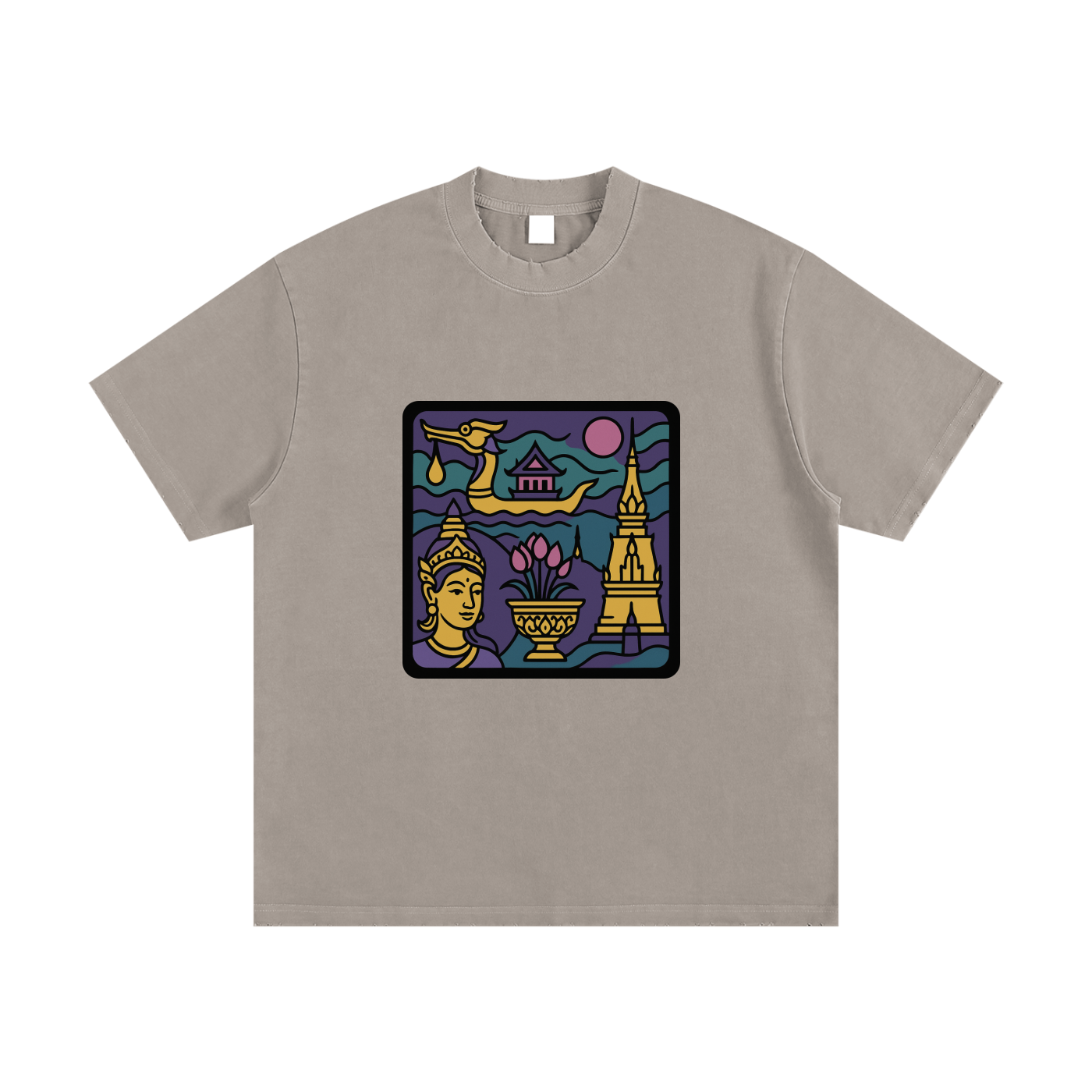 Heavyweight Vintage Washed Frayed T-Shirt