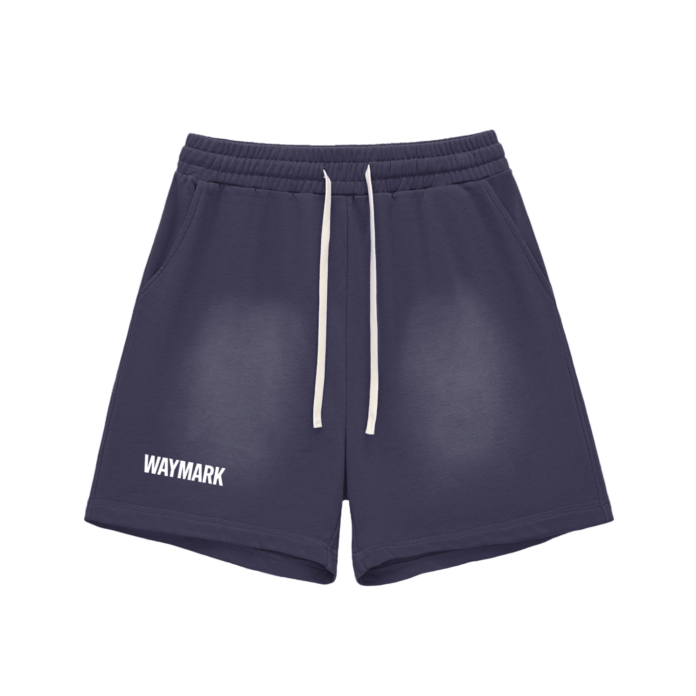 Sun Fade Raw Edge Cotton Shorts