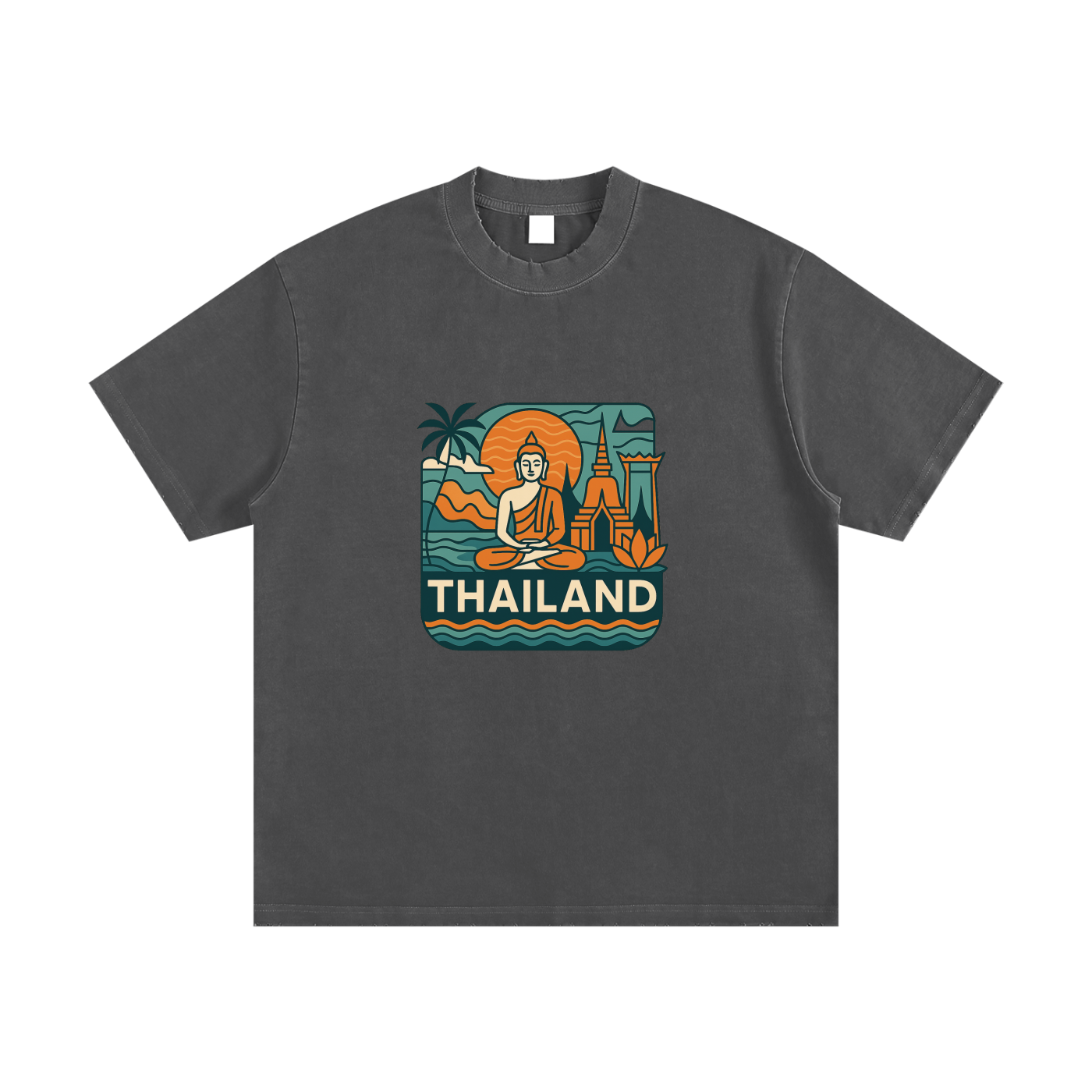 Heavyweight Vintage Washed Frayed T-Shirt