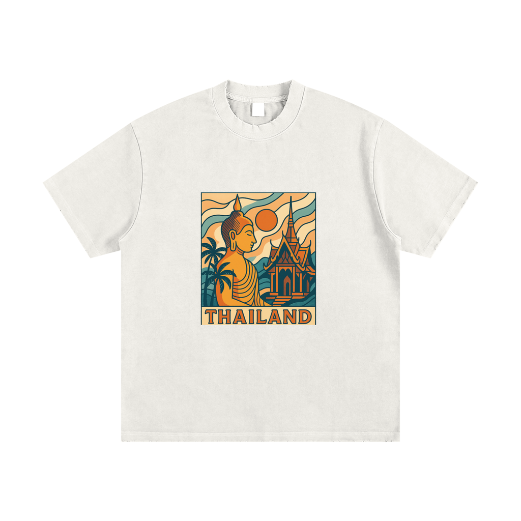 Heavyweight Vintage Washed Frayed T-Shirt