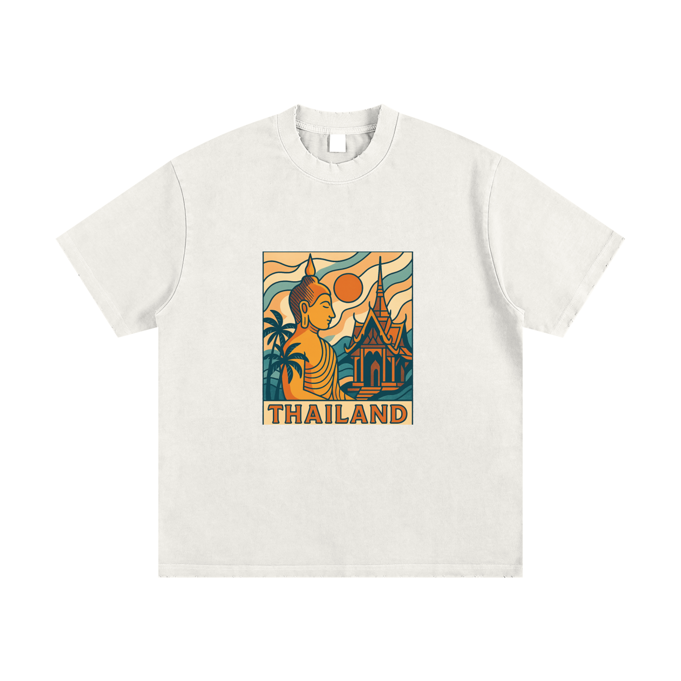 Heavyweight Vintage Washed Frayed T-Shirt