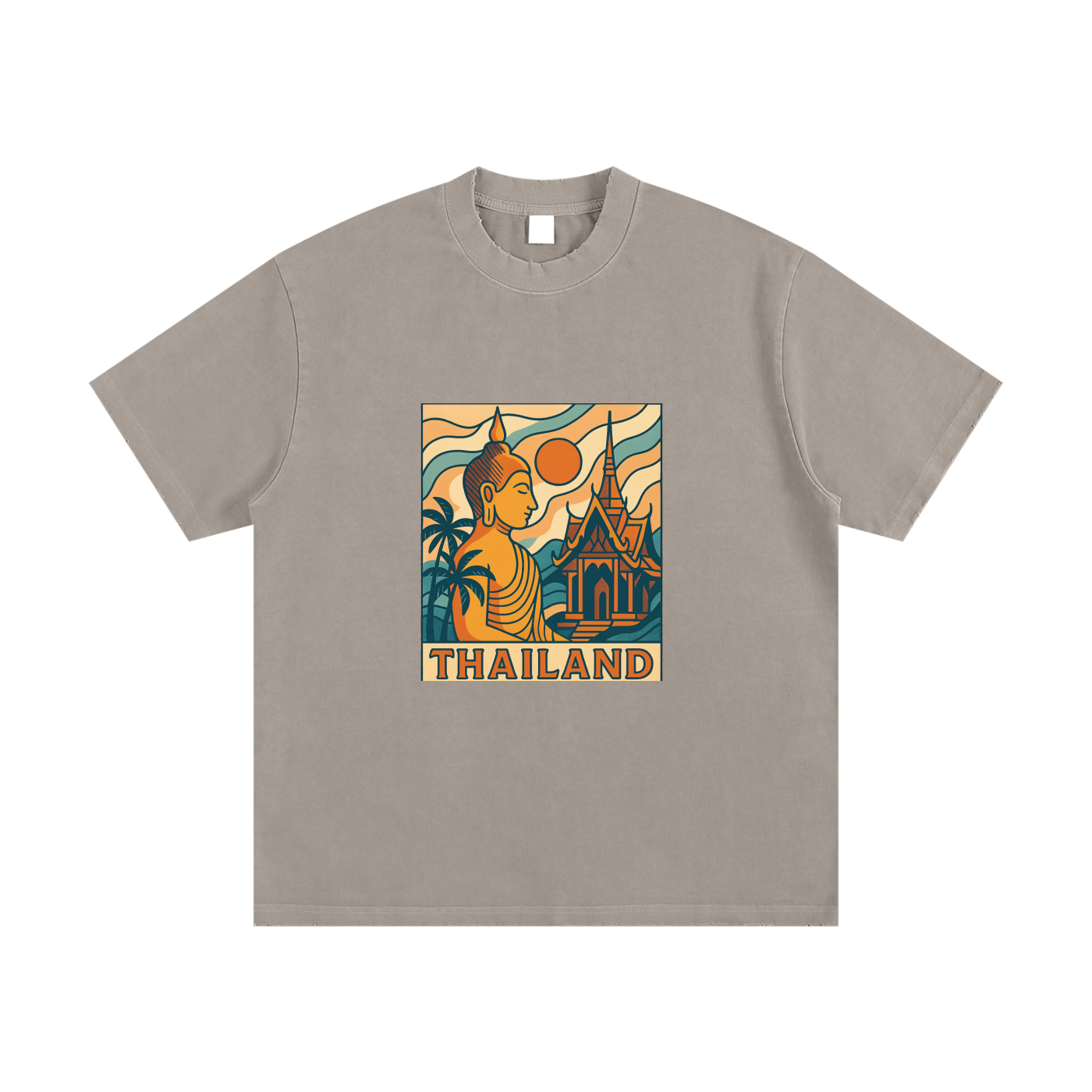 Heavyweight Vintage Washed Frayed T-Shirt