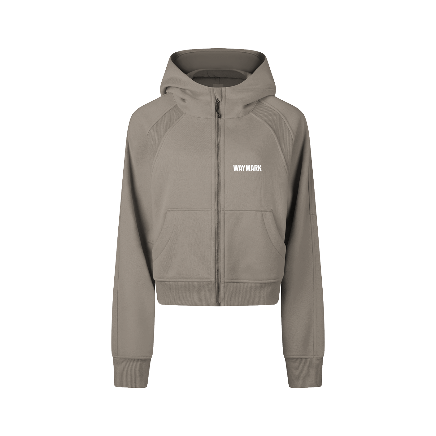 Cropped Zip-Through Hoodie