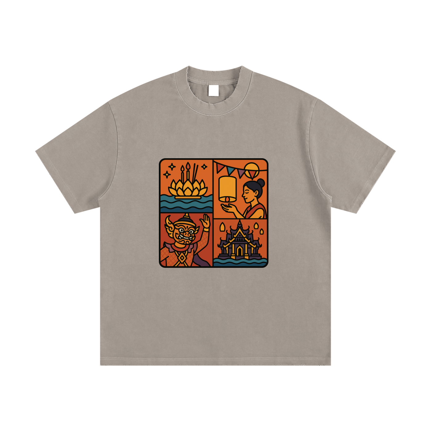 Heavyweight Vintage Washed Frayed T-Shirt