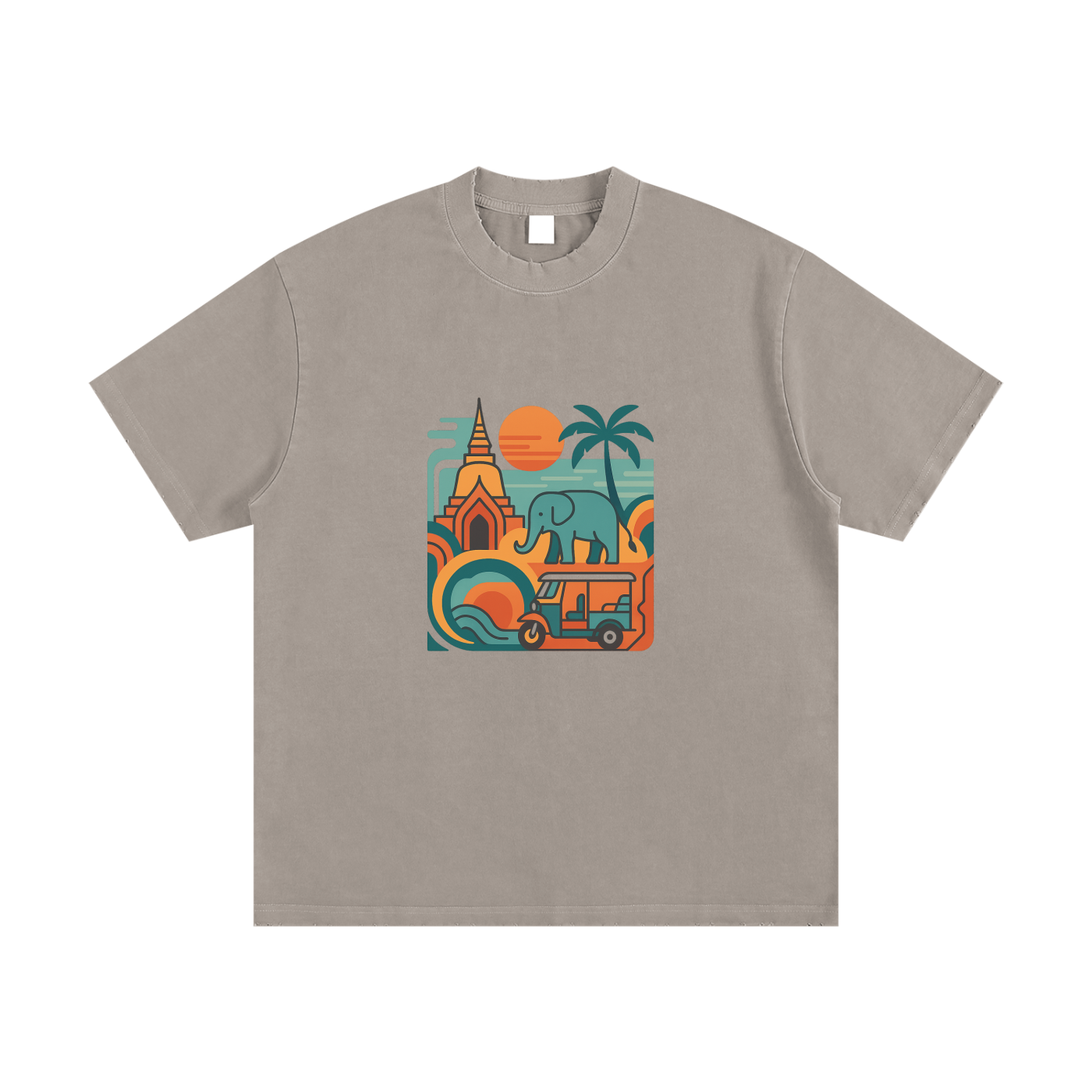 Heavyweight Vintage Washed Frayed T-Shirt