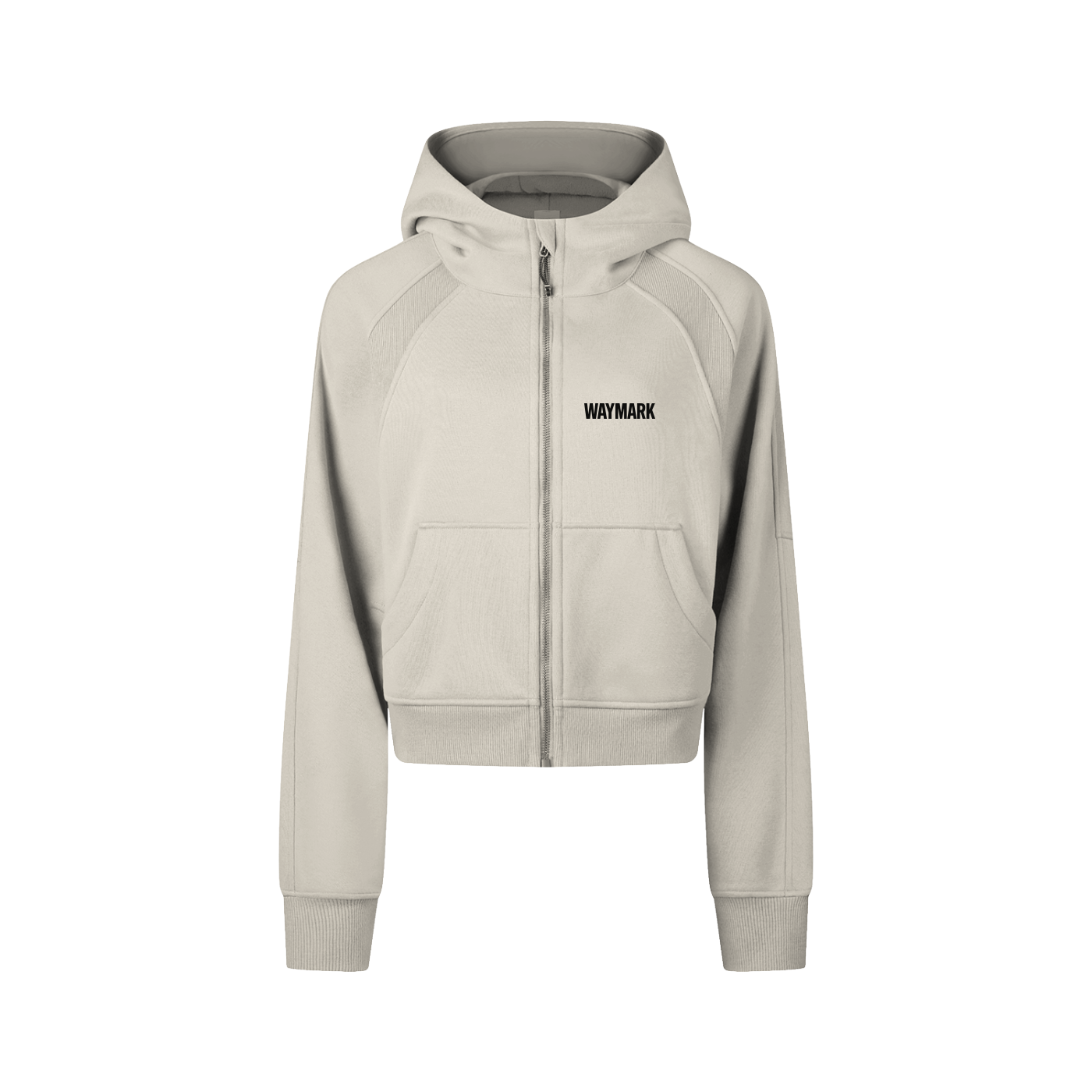 Cropped Zip-Through Hoodie
