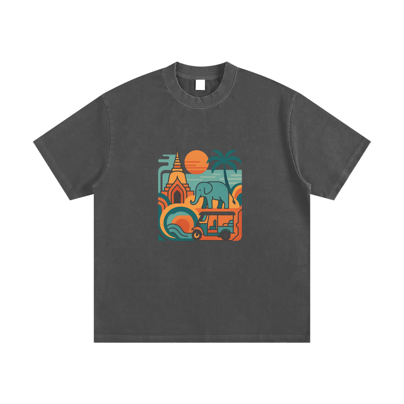 Heavyweight Vintage Washed Frayed T-Shirt