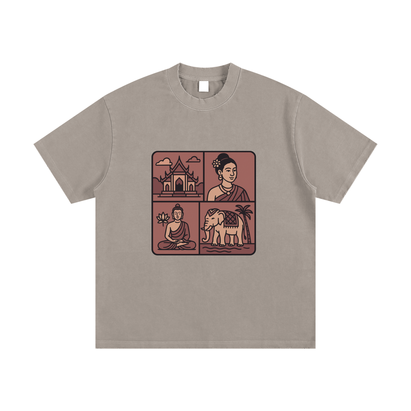 Heavyweight Vintage Washed Frayed T-Shirt