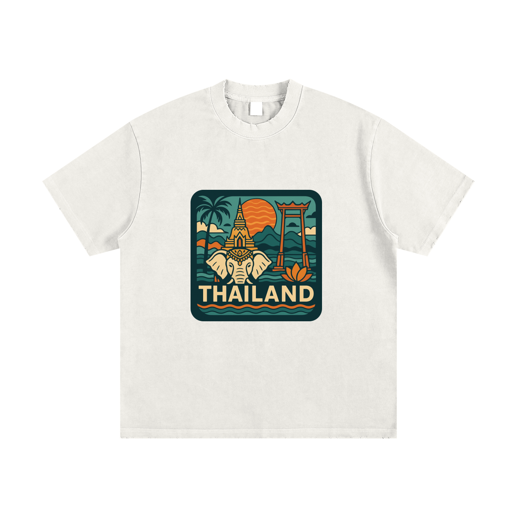 Heavyweight Vintage Washed Frayed T-Shirt
