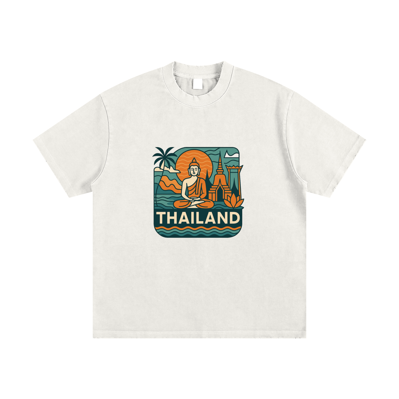 Heavyweight Vintage Washed Frayed T-Shirt