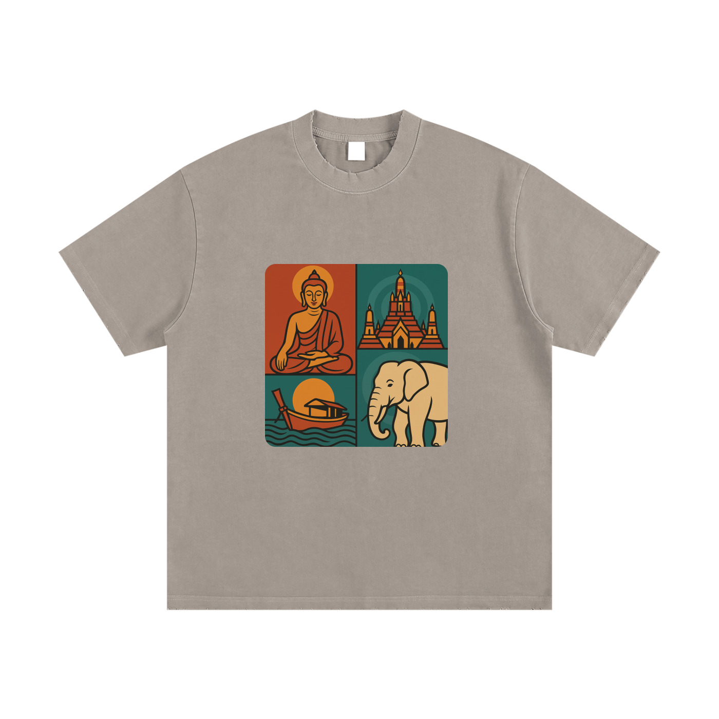Heavyweight Vintage Washed Frayed T-Shirt