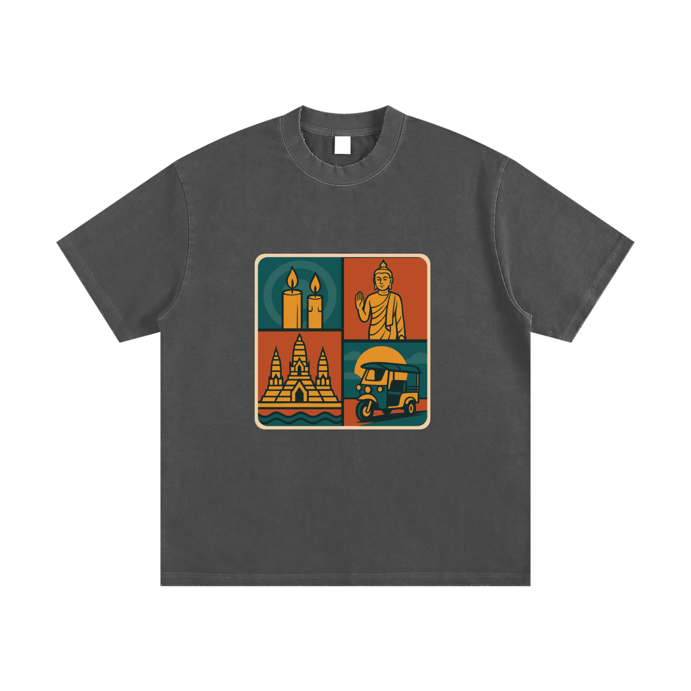Heavyweight Vintage Washed Frayed T-Shirt