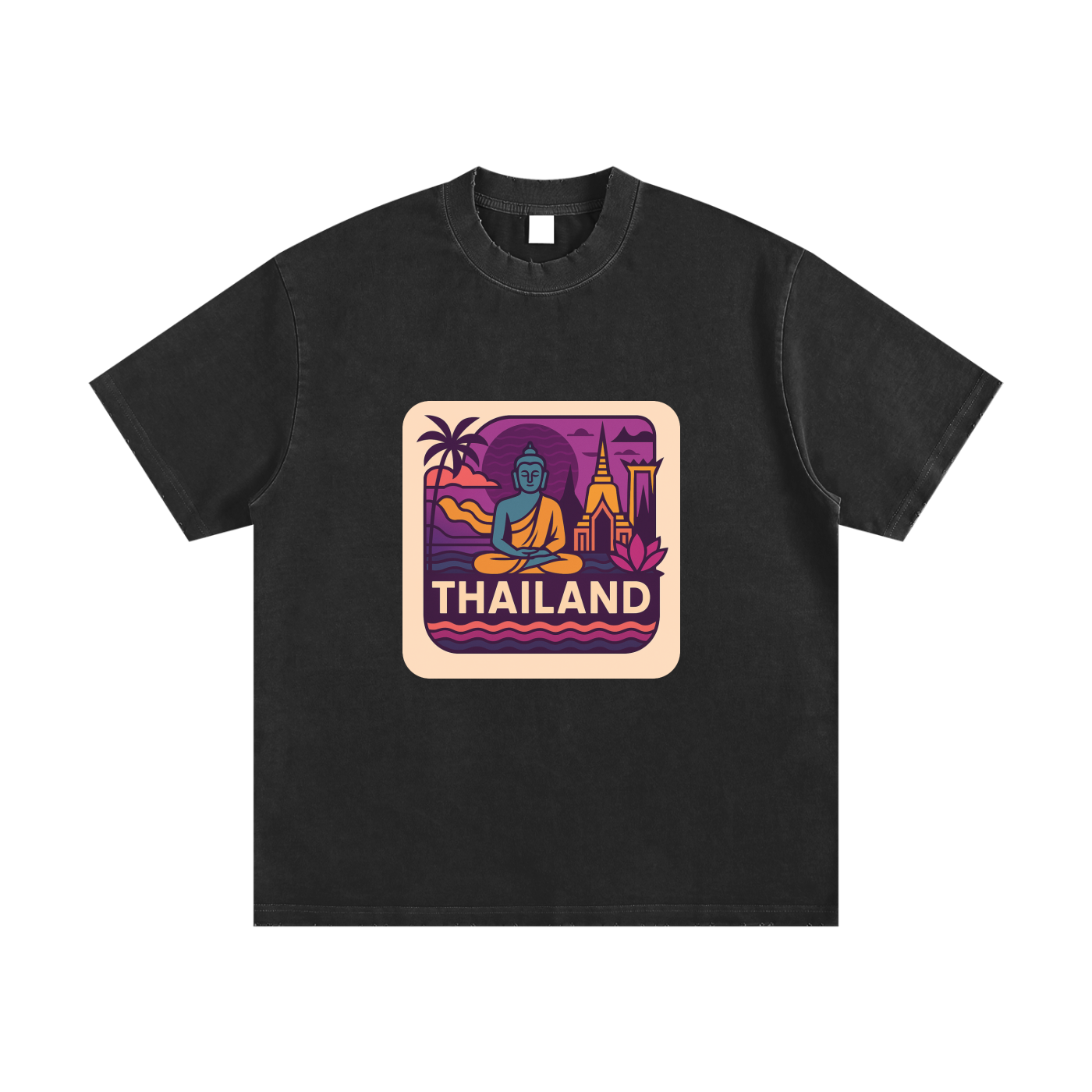 Heavyweight Vintage Washed Frayed T-Shirt