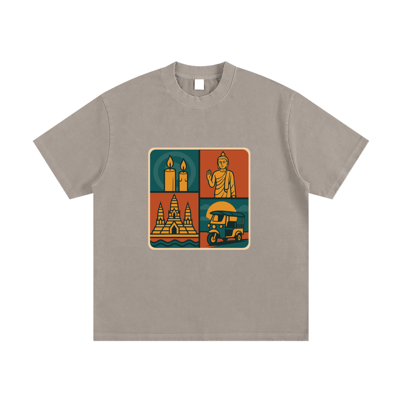 Heavyweight Vintage Washed Frayed T-Shirt