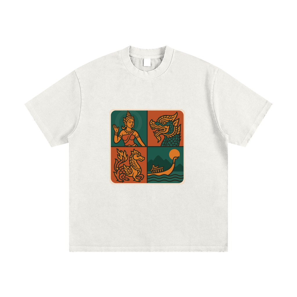 Heavyweight Vintage Washed Frayed T-Shirt