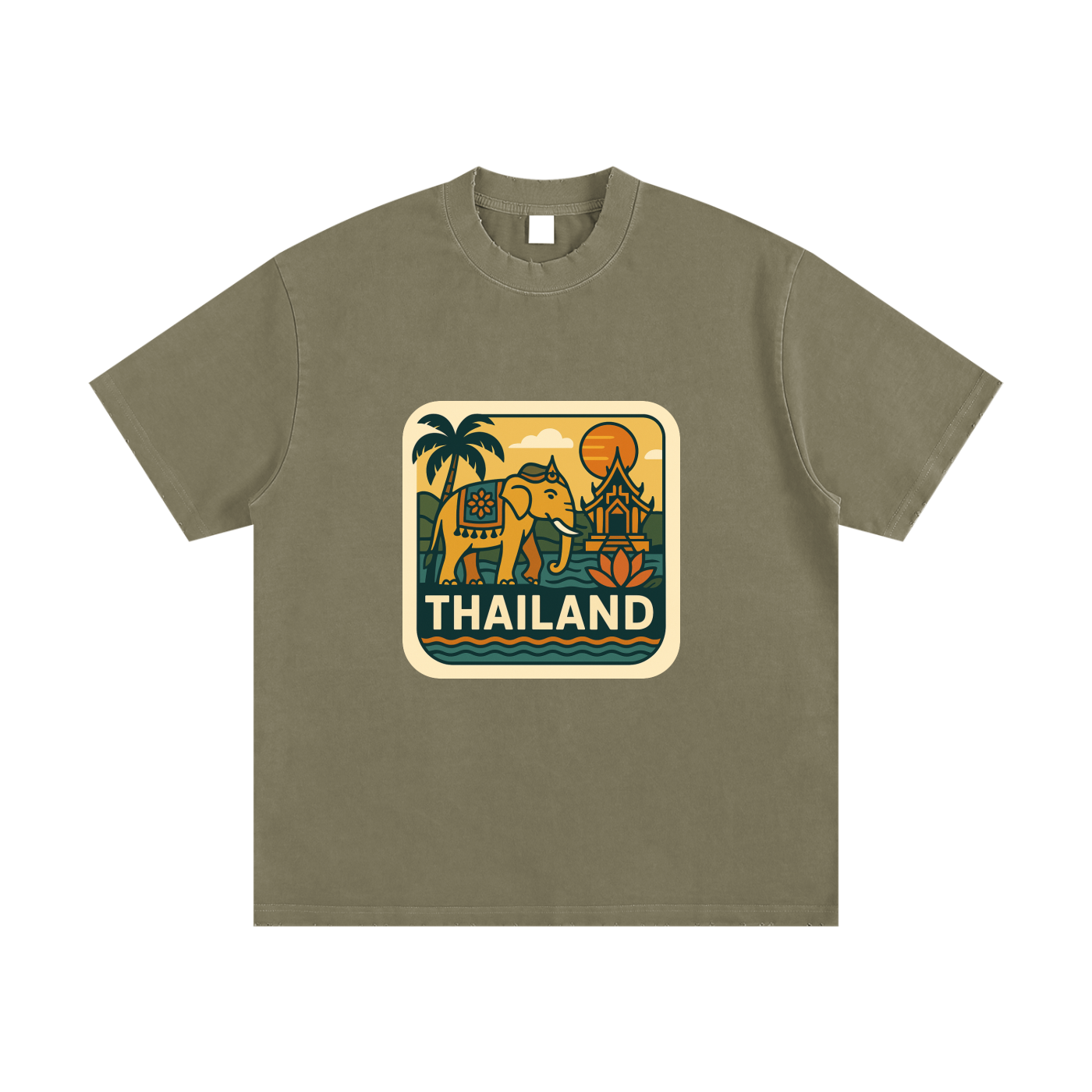 Heavyweight Vintage Washed Frayed T-Shirt