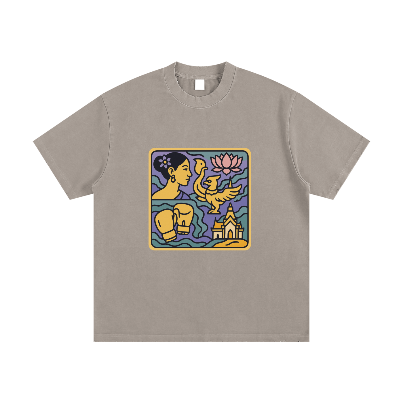 Heavyweight Vintage Washed Frayed T-Shirt