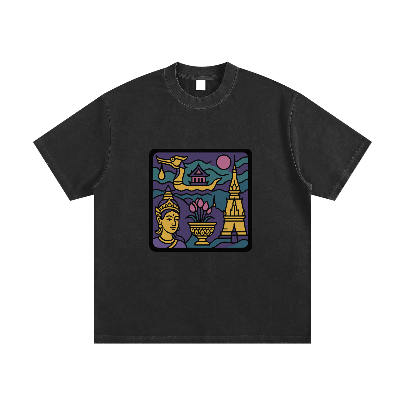 Heavyweight Vintage Washed Frayed T-Shirt