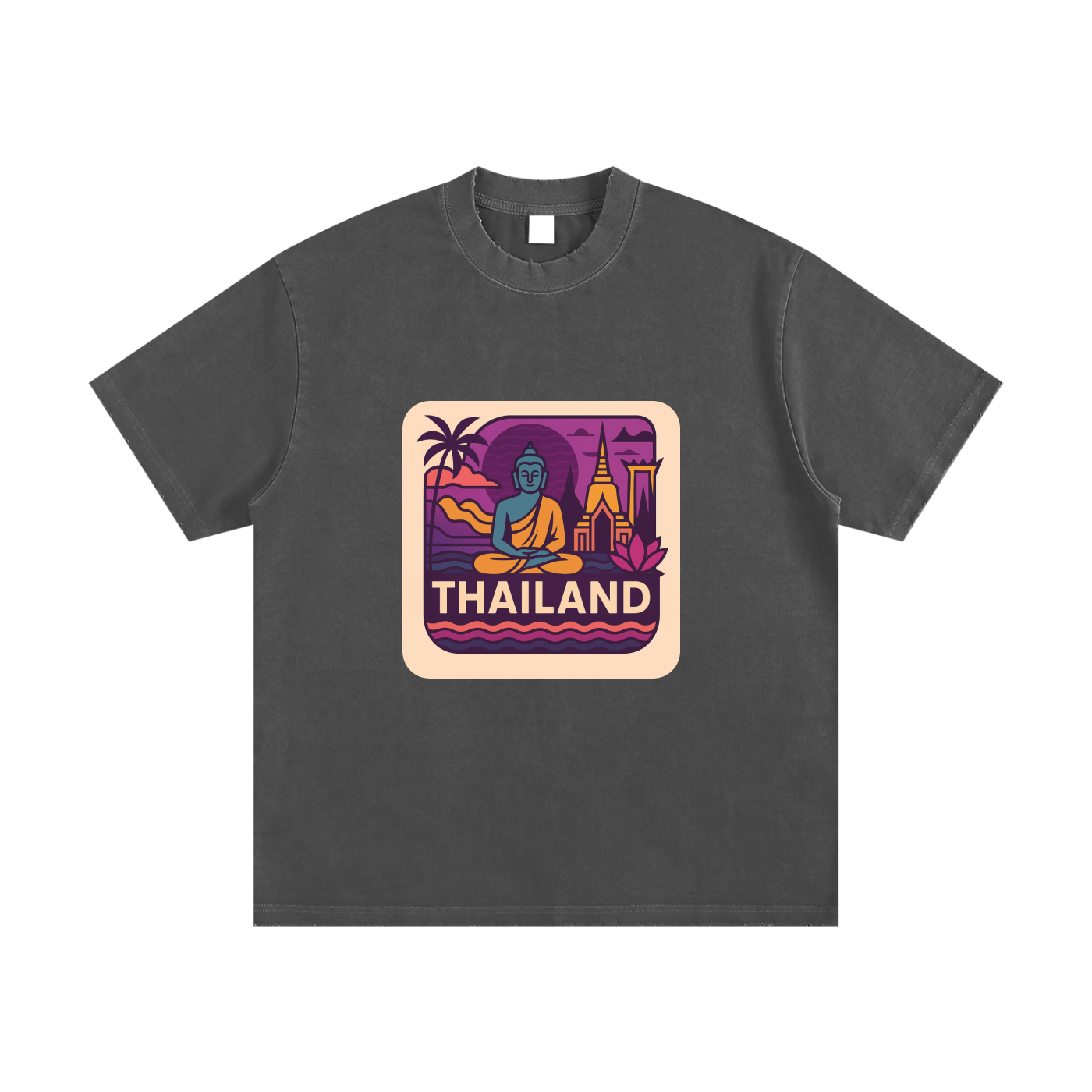 Heavyweight Vintage Washed Frayed T-Shirt